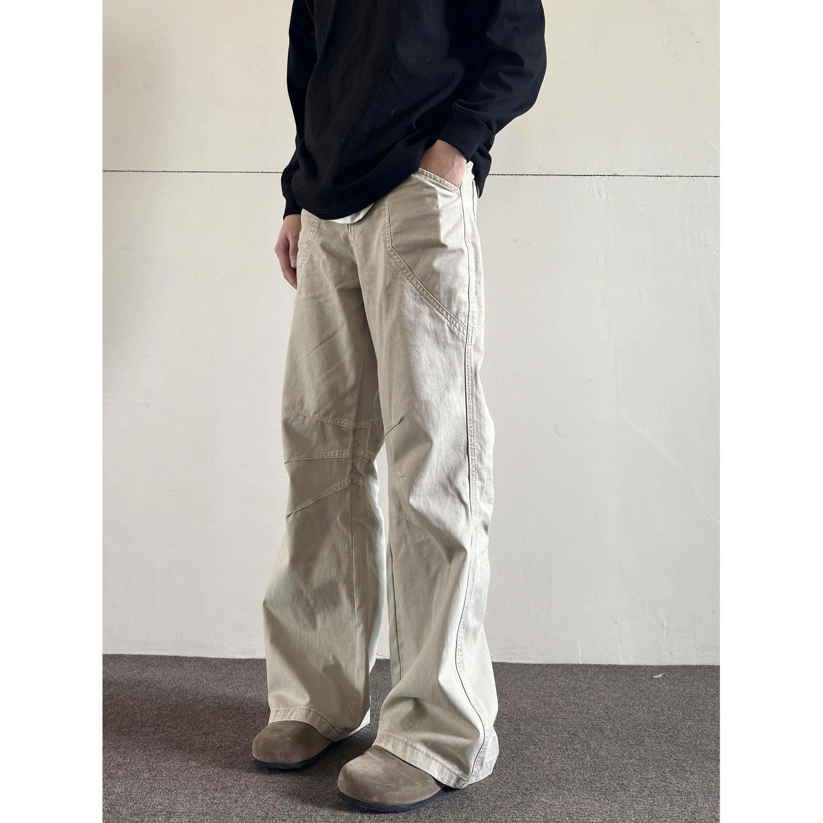 soxiox美式工装牛仔裤男女男生穿搭高级感vibe风cleanfit微喇叭裤