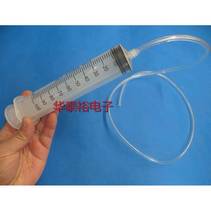 60ML100ml150ML点胶针筒注射加墨打胶手推抽机油点胶器带软管1米