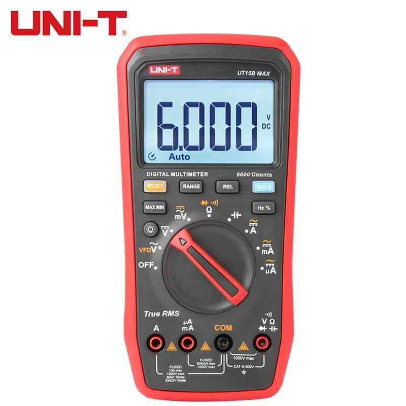 优利德数字万用表高精度真有效值全自动智能防烧多用表 UT15B MAX