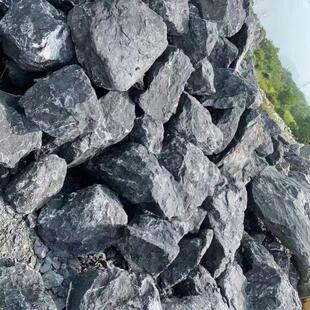 产地直供黑山石原石日式枯山水景观石驳岸假山鱼池园林造景黑山石