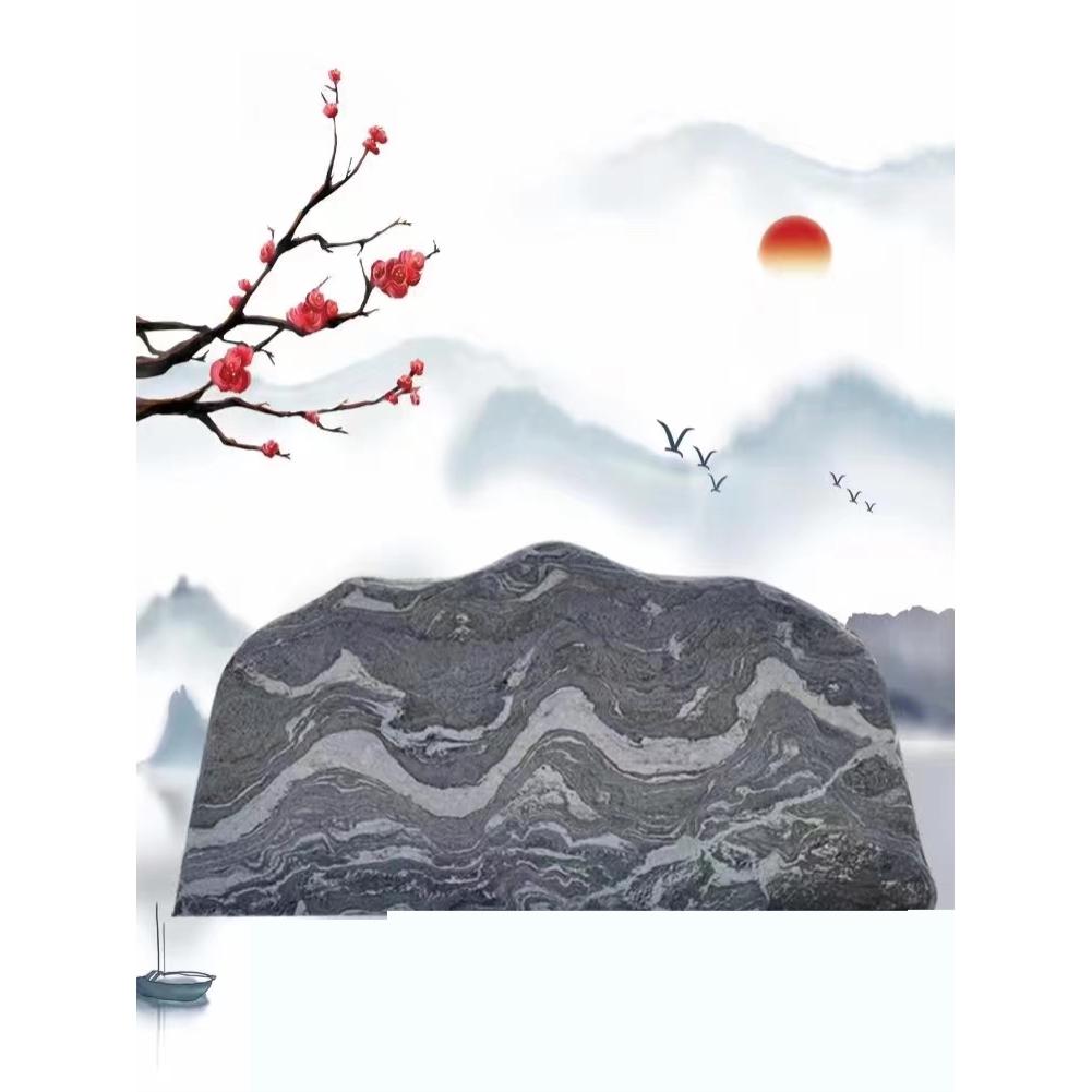 天然景观石大型雪浪石门牌泰山石刻字村标石假山园林观赏石造景