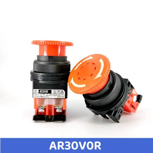 AR30VOR-11R/02R急停自锁旋转复位 停止按钮开关AR30V0R/V5R富士