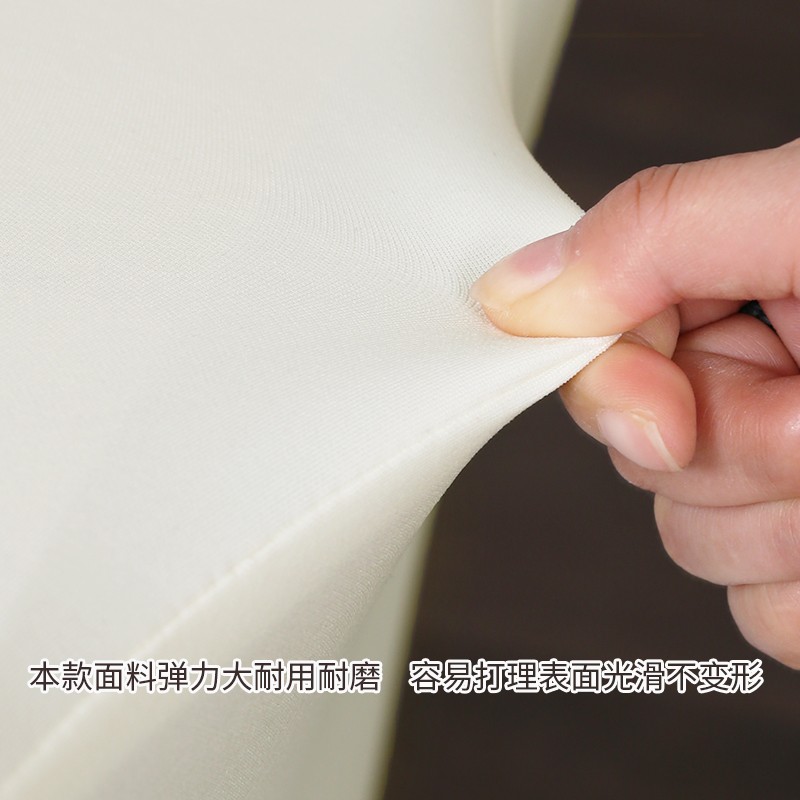 弹力长方形桌套会议室桌布宴会酒店餐厅白色自助餐长条桌套罩全包