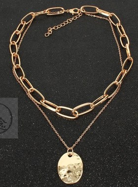 。Accessories temperament alloy pendant simple clavicle chai