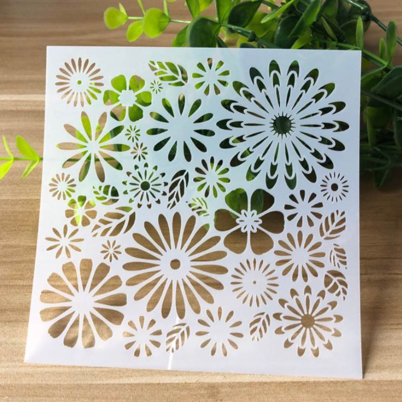 1pc Coloring Ebossing Stencil Openwork Bloo Flower Engravi
