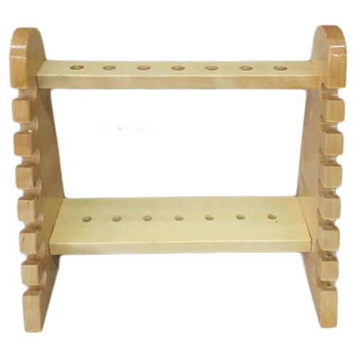 实验室木质梯形移液管滴管架吸管架滴定管架7孔木头架子实验器材