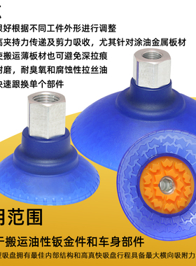 极速机械手真空吸盘工业钟形SAXM-30/40/50/60/80/100PU强力气动