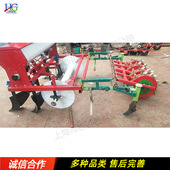 后置式 四行平土铺膜打孔一体机 农田压膜孔播覆土机 农物播种机