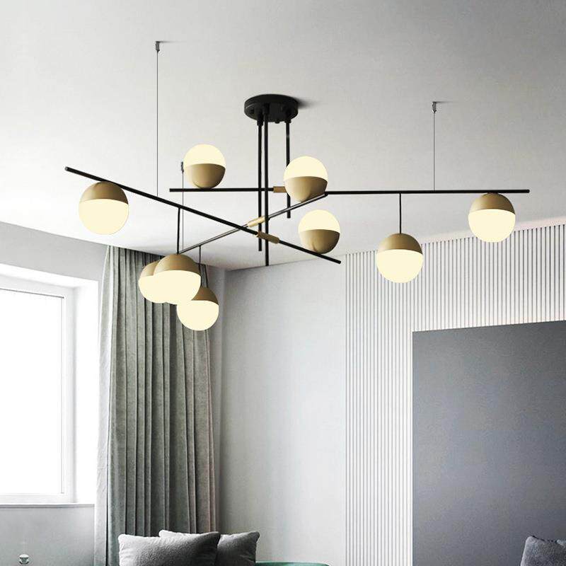 北欧轻奢铁艺吊灯卧室餐厅吧台直播间创意装饰吊灯