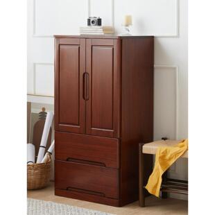 实木五角柜储物柜卧室柜储物柜免安装衣柜壁挂式低柜带门五角柜储