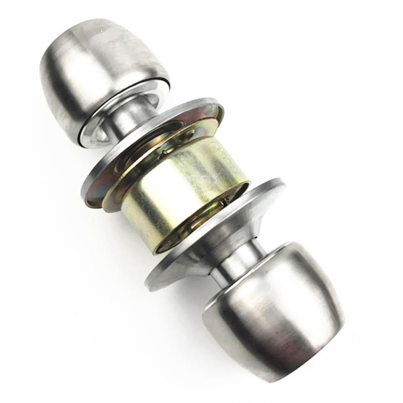 6X球形执锁家用通用型E不厕锈钢卫生间所圆形锁铜芯室内MHH房门手