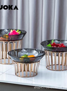 奢不锈钢点心架台甜品摆件冷餐水果蛋糕展示盘自餐厅0860助茶歇摆