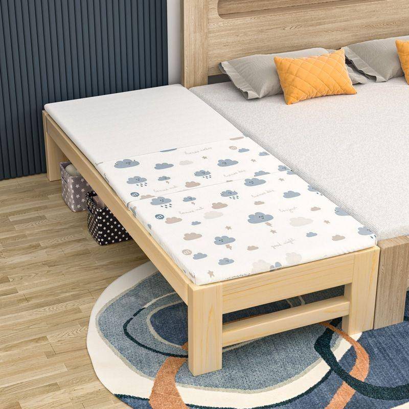 实木成人拼接床折叠床安装栏带护儿童免男孩女孩拼接大床ZEU床婴