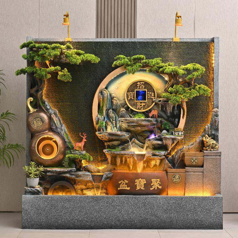 大水幕墙流水SZO屏风公司酒店庭院型循隔断落假山流水客厅环水地,家居饰品,流水摆件,淘宝优惠券,粉丝福利购,淘宝优惠卷