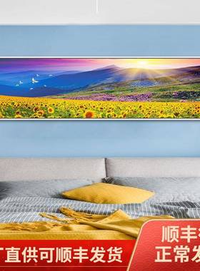 现代简约床头向日卧客横室44285装饰画温葵馨酒店房间壁画厅版日
