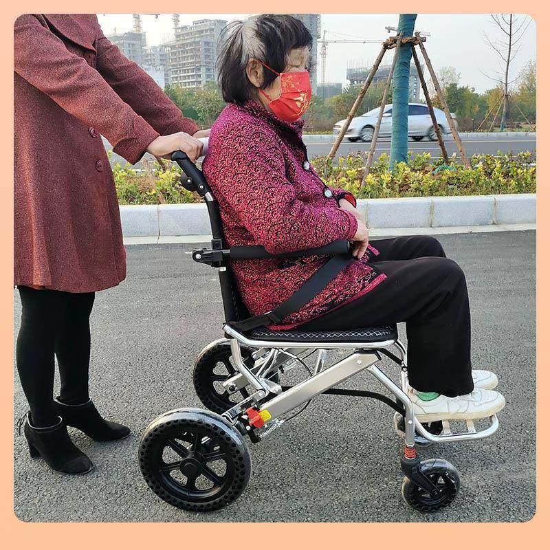 携?老人可旅游推车简易折叠椅飞机老年旅行便无品牌/推可坐小孩大