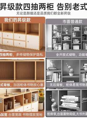 收纳柜储物多层带柜门客厅SJ0278隔断柜子易简家用置物柜靠柜墙落