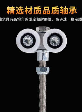 五金重型移门ZBA叠门万向吊推轮滑轮店隔断屏酒风拉工业吊折轮