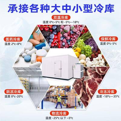 厂家移冷库全设备小动型水果蔬鲜菜保海鲜套速DFQ冻小冷藏柜