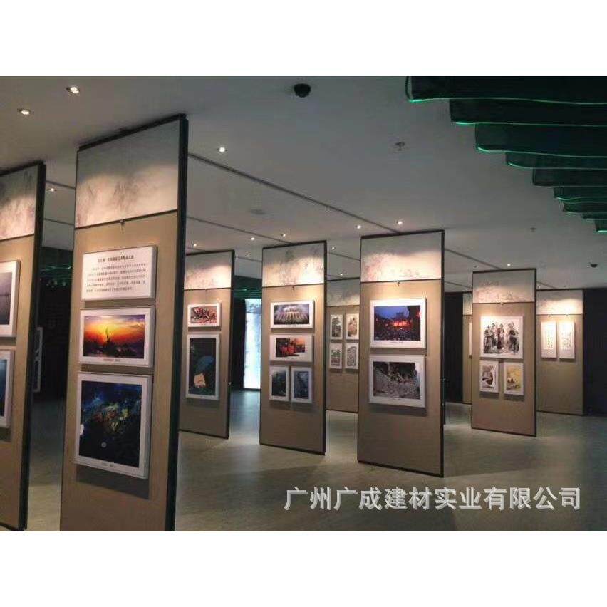 酒店移舞34动隔断墙拉餐厅包厢蹈办公室活动屏风可推玻璃面镜折叠