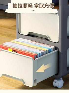 德国放书抽包带滑轮收屉纳47835箱可移动书学生宿箱舍书桌旁收纳