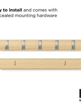 umra木挂衣钩玄实关形衣隐帽挂bJJO钩壁挂入户门口挂衣架钉墙壁打