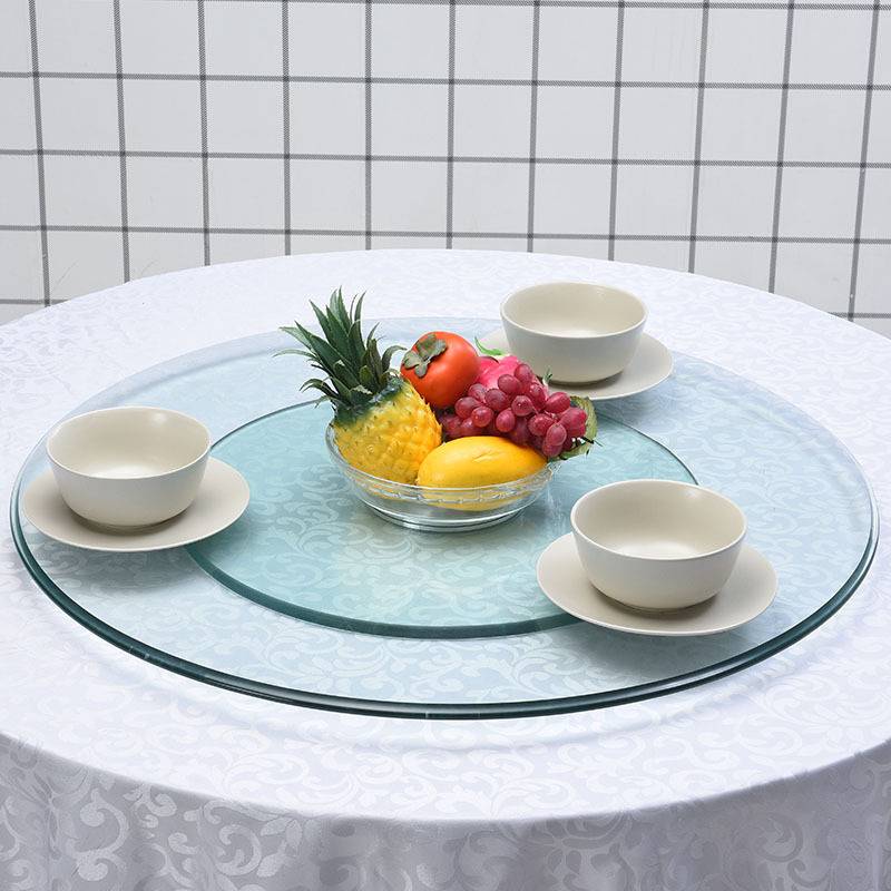 钢化玻璃家用餐桌转盘圆转盘旋转台转盘底座转盘酒店大圆转盘新款