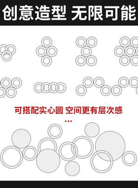 健圆环圆形吊灯办公室室身房酒店大堂SY超市舞蹈教专灯用圆圈工装