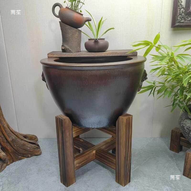 实木架子酒底座缸木架花盆架鱼缸盘架坛架水手推小石磨架子托无品