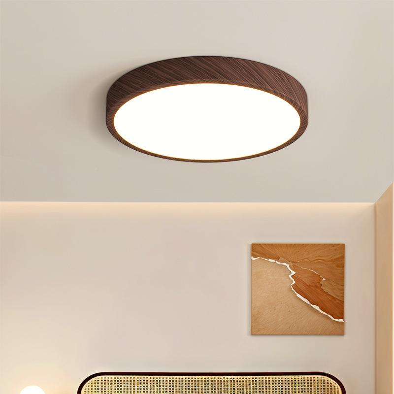 胡OKI桃木方色LE吸顶灯新中式客D厅国灯大厅灯长形中风主卧室房间