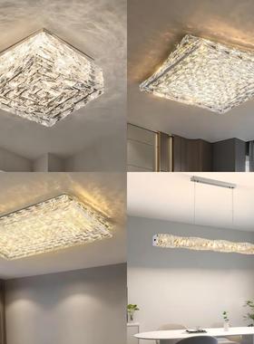 oj-896XK9水晶吸顶灯方室形客厅不锈钢代简约高档灯现餐厅灯卧主