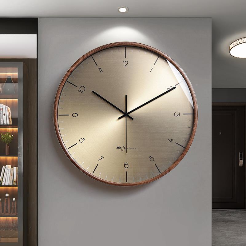 。20木24新中挂钟现代简约挂表挂式墙钟表客厅家用轻款CSB奢大气