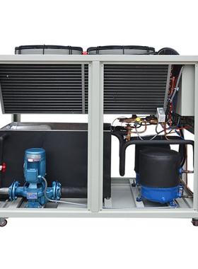 厂家现1HP风冷低温式冷货水机工0业冷水机风冷冷83101冻机注冰塑