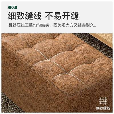 凳子家用小坐板凳懒人凳网红沙发头凳子63118方小椅木子布艺脚凳