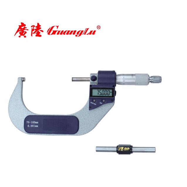 数显外径千分尺子分厘卡电0-255NLI0--75-100mm螺旋测微器