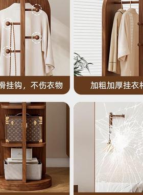 全身镜地镜家用落GHW卧室旋转可动试衣镜架挂衣一体镜子移全身穿