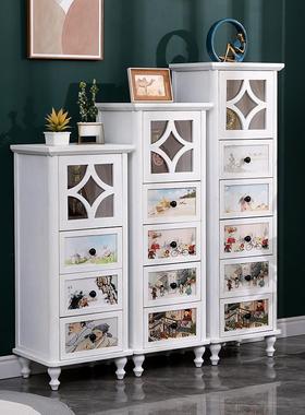 实3675纳木柜客厅夹缝收柜0/37C储物斗柜抽屉简约复古小窄户型基