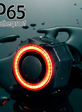 防盗报警刹车尾SF33R灯自行车距智能尾灯电尾灯远充离防水骑器行