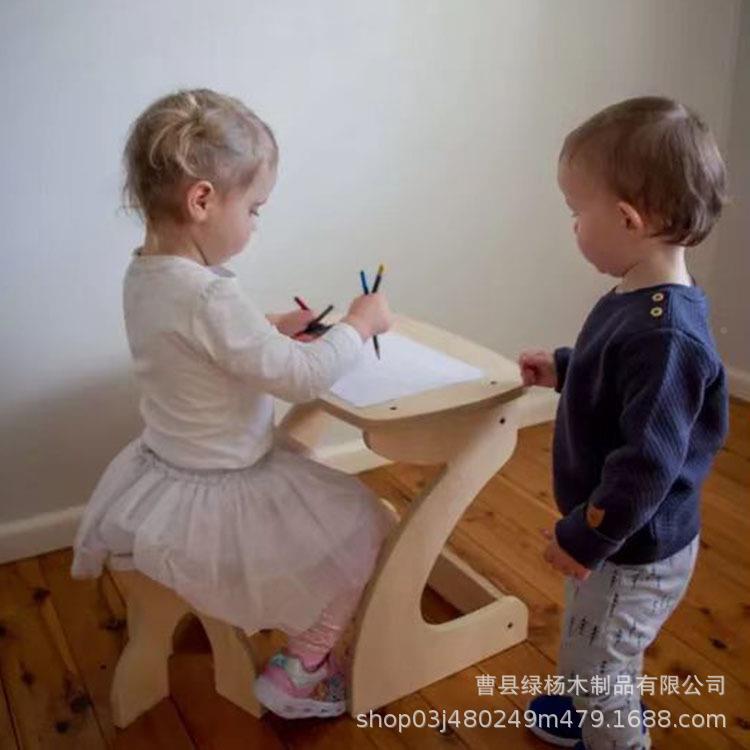 厂家LY-102直供木质童学桌凳学生书桌学桌小生课习桌椅幼儿园桌子