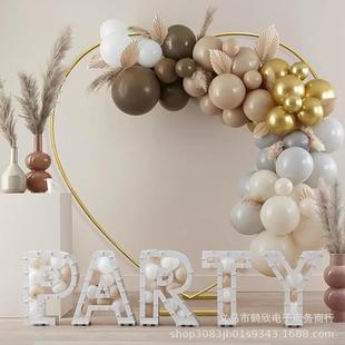 跨境引热卖铁艺拱门架婚礼路气球架摄对影背景派节支日01心型拱形