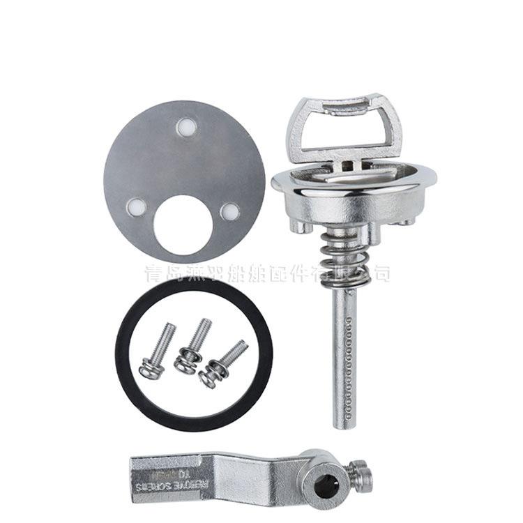 D环地锁圆金形ZZL板扣甲板舱盖弹簧锁扣船用五地配件游快艇房板车