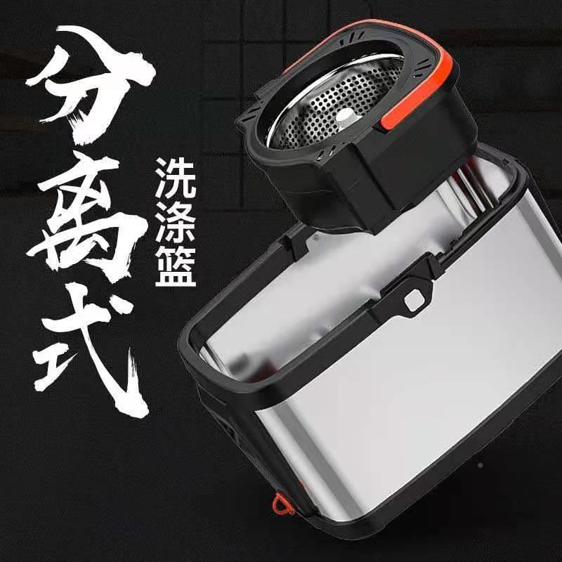 旋转拖把杆通用手免家用一拖净墩布桶地甩洗10066192干脱水懒拖人