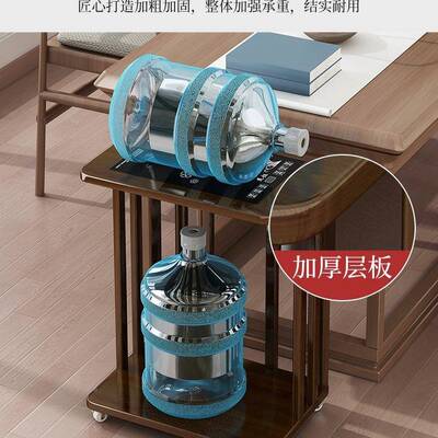 移动茶CWH水柜自小茶台木茶桌几客厅家用带轮茶车全茶动烧水壶一