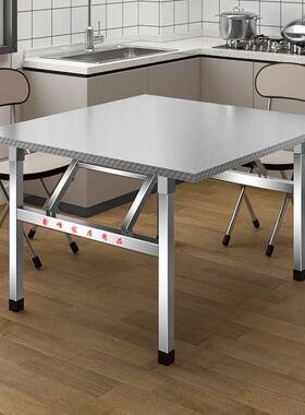 不锈桌钢折叠餐桌子便携式烧47253烤户外摆摊商用夜出市摊方桌正