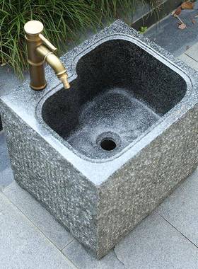 户庭院一体拖布池大理石洗拖把池艺阳外台67578家用生卫间石头术