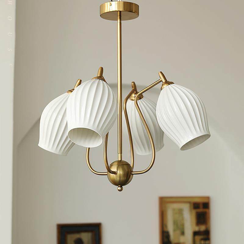 法式中古客厅灯具现代简约陶瓷复古美式主卧网红餐厅卧室灯中山灯