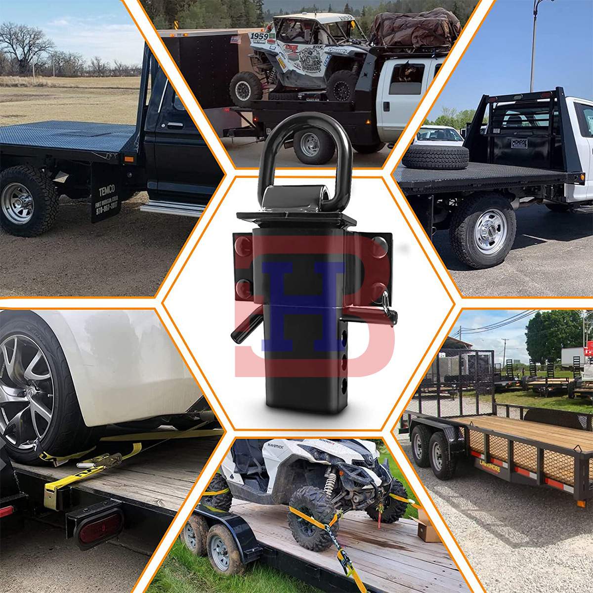 供应 平板车用黑色1/2 D型环Stake pocket d ring