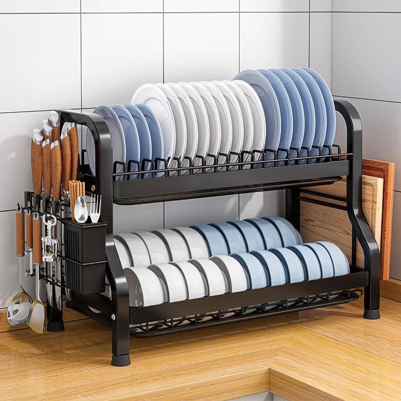 厨房置物架碗碟碗盘收纳架沥水架家用多功能碗筷收纳盒放碗架碗柜