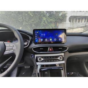 适用于2019 2022年现代圣达菲12.3寸安卓屏导航倒车中控屏一体机