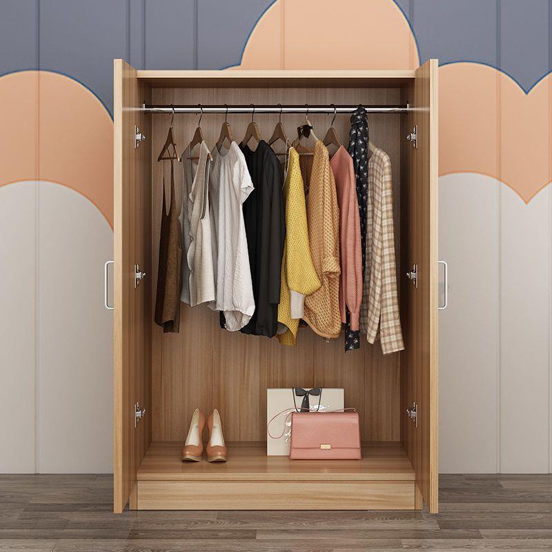 衣柜实木质家用卧室出租房简易组装小户型儿童简约收纳储物大衣橱